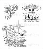 Heartfelt Creations, Sparkling Poinsettia Collection, Cling Stamps Set, Joy to the World