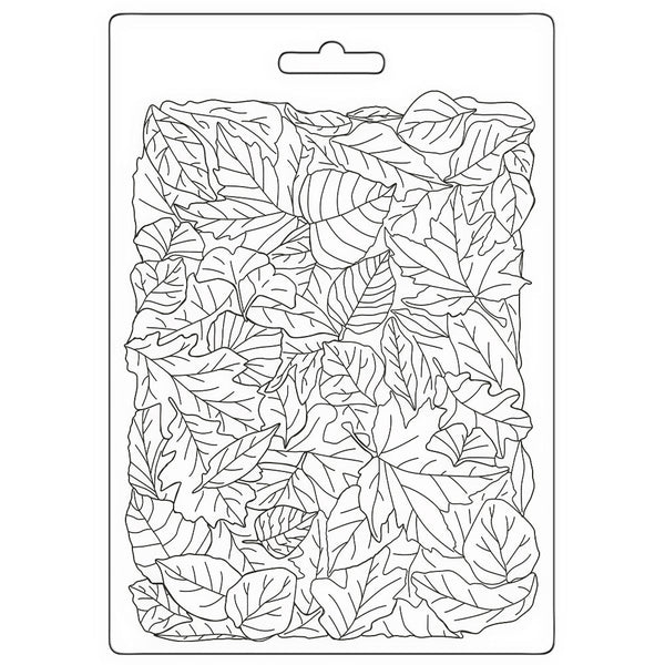 Stamperia, Soft Maxi Mould A5, Woodland Leaves Pattern