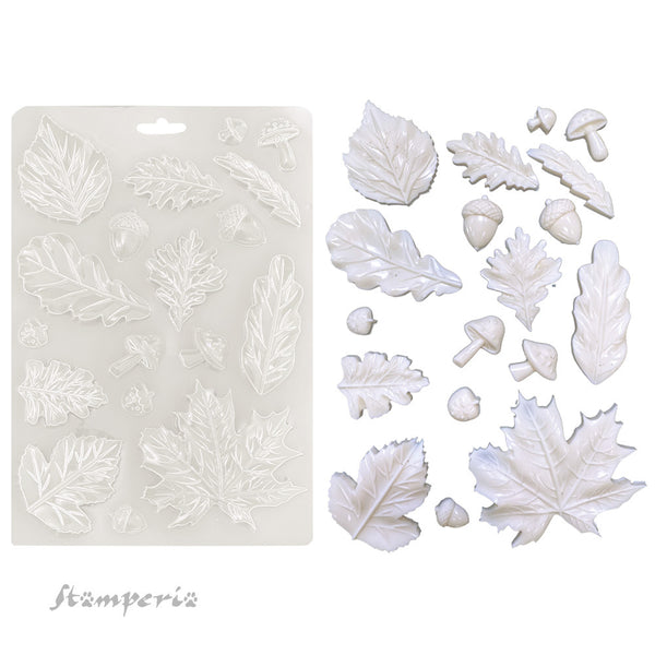 Stamperia, Soft Mould A5, Whispering Woods, Leaves (K3PTA5676)