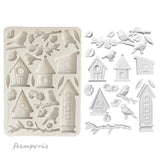 Stamperia, Silicone Mold A5 Create, Dewdrops Nests And Birds