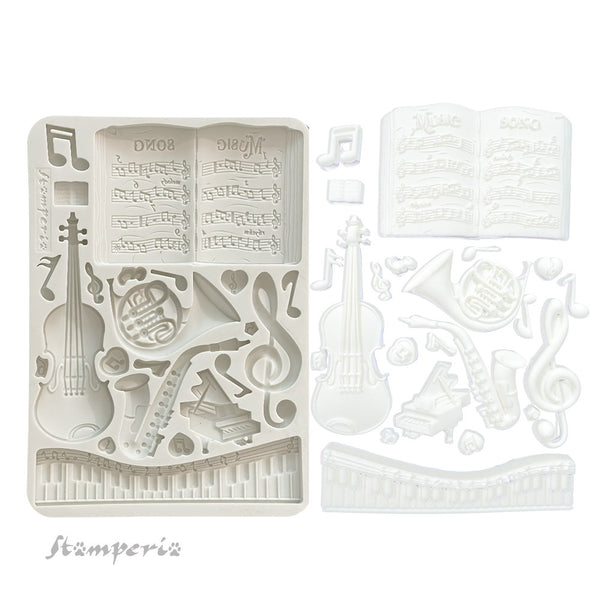 Stamperia, Silicone Mold A5, Music
