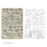 Stamperia Silicone Mold A5, The Owl's House, Teddy Bears