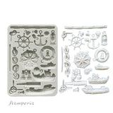 Stamperia Silicone Mold A5, Silent Sea, Rudders And Boats