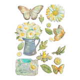 Stamperia Silicone Mold A5, Daisy Art, Daisy and Butterfly