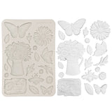 Stamperia Silicone Mold A5, Daisy Art, Daisy and Butterfly