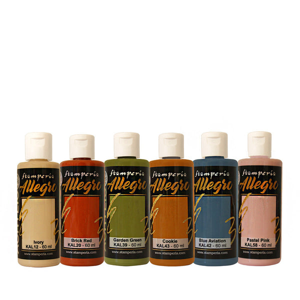 Stamperia Allegro Paint Set 6/Pkg, Create Happiness Secret Diary (Please see Note)