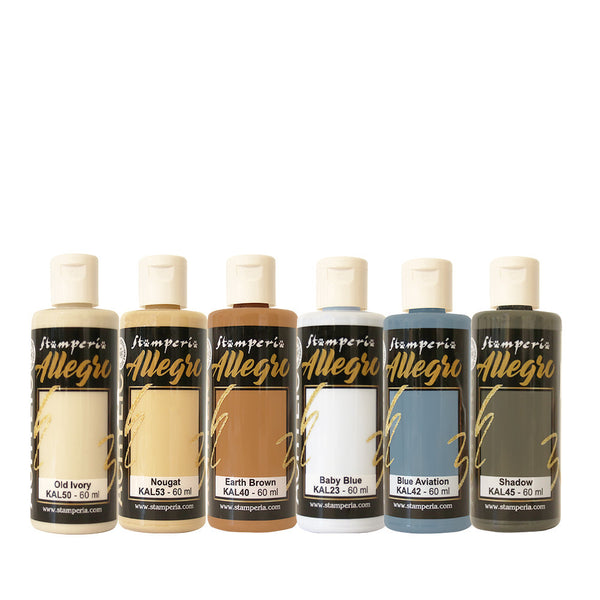 Stamperia Allegro Paint Set 6/Pkg, Silent Sea (Please See Note)