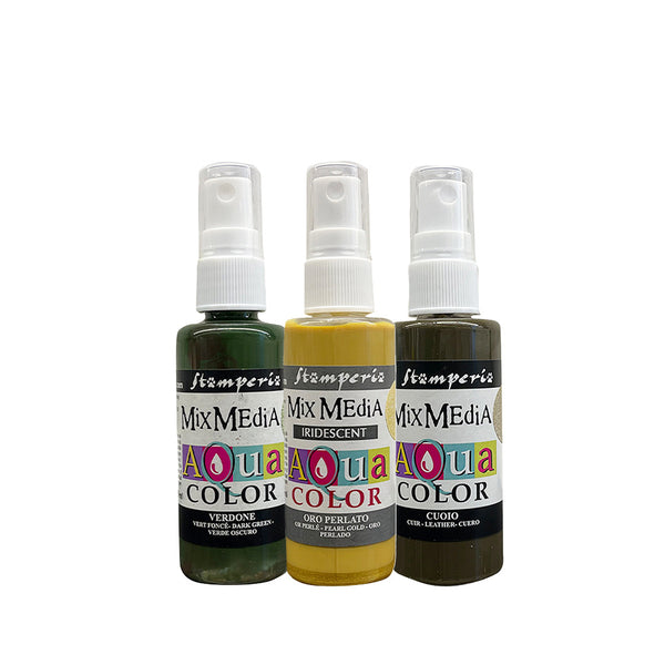 Stamperia, Aquacolor Spray Set 3/Pkg, Whispering Woods
