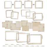 49 And Market Chipboard Set, Stacked Frame Set, Krafty Garden (DWE-30280)