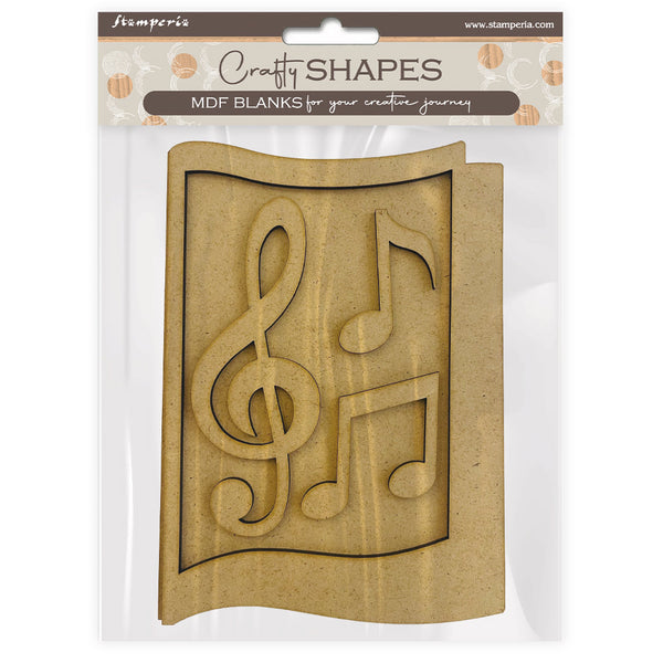 Stamperia Crafty Shapes, Music Notes