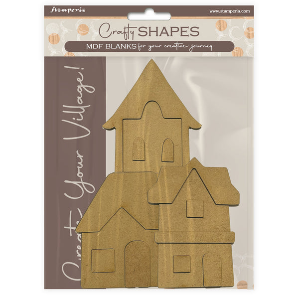 Stamperia, Crafty Shapes, Silent Sea House, Landscape (KLSM46)
