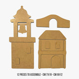 Stamperia, Crafty Shapes, Silent Sea, Bell Tower & Bridge Landscape (KLSM47)