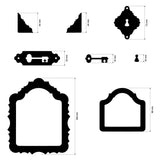 Stamperia, Crafty Shapes, Alice in Christmas, Frame and Key