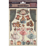 Stamperia Colored Wooden Shapes A5, The Nutcracker, Ballet And Teddy