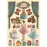 Stamperia Colored Wooden Shapes A5, The Nutcracker, Ballet And Teddy