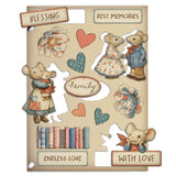Stamperia, Colored Wooden Shapes A5, Family (KLSP192)