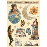 Stamperia Colored Wooden Shapes A5, Create Happiness, Secret Diary (KLSP196)