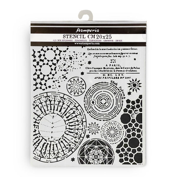 Stamperia Stencil 7.87"X9.84", Fortune, Macrocosm Mixed Patterns