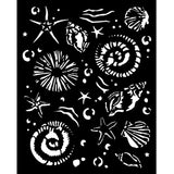 Stamperia, Thick Stencil 7.87"X9.84", Silent Sea, Starfish (KSTD178)