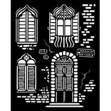 Stamperia, Stencil 7.87"X9.84", Venice City of Art, Windows (KSTD181)