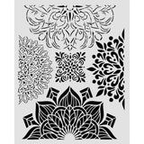 Stamperia, Stencil 7.87"X9.84", Gardens of Time, Half Friezes (KSTD204)