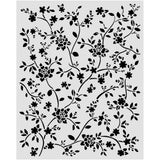Stamperia Stencil 7.87"X9.84", All Around, Ramage (KSTD207)