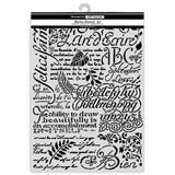 Stamperia, Art Stories, Media Stencil, A3 11.7"x16.5", Writings (KSTDA3008)