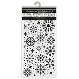 Stamperia Stencil 4.92"X9.84", Gear Up For Christmas, Snowflakes