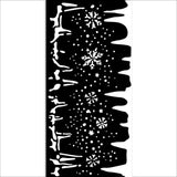 Stamperia, Stencil 4.72"X9.84" Create Happiness, Dewdrops, Snowflakes And Ice