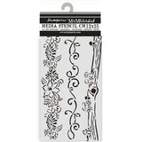 Stamperia, Stencil 4.72"X9.84", Hidden Grove, 3 Borders (KSTDL114)