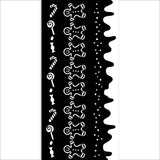 Stamperia, Stencil 4.72"X9.84", Candy Christmas, Stripes (KSTDL125)
