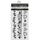 Stamperia, Stencil 4.72"X9.84", The Owl's House, 3 Stripes (KSTDL128)