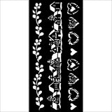 Stamperia, Stencil 4.72"X9.84", The Owl's House, 3 Stripes (KSTDL128)