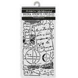 Stamperia, Thick Stencil 12x25 cm, A New Beginning, Notes (KSTDL154)