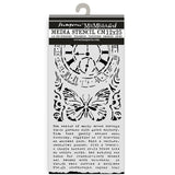 Stamperia Stencil 4.72"X9.84", Gardens of Time, Clock and Butterlfy (KSTDL158)