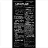 Stamperia Stencil 4.92"X9.84", Create Happiness Secret Diary, Dictionary