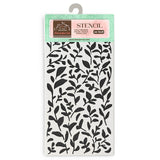 Stamperia Stencil 4.92"X9.84", Create Happiness Secret Diary, Leaves Pattern