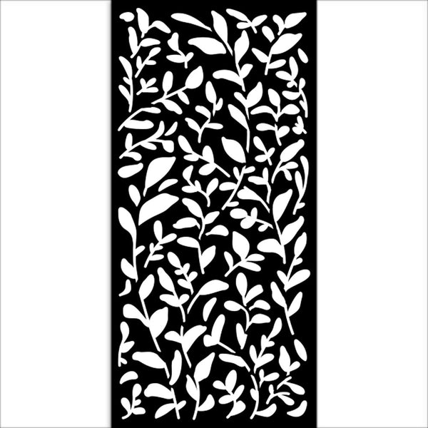 Stamperia Stencil 4.92"X9.84", Create Happiness Secret Diary, Leaves Pattern