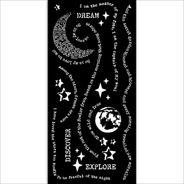 Stamperia Stencil 4.92"X9.84", Create Happiness Secret Diary Dream