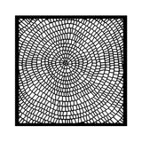 Stamperia, Thick Stencil 7.08"X7.08", Whispering Woods, Bark Pattern (KSTDQ128)