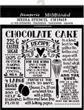 Stamperia, Thick Stencil 7.08"X7.08", Sweety, Chocolate Cake (KSTDQ59)