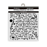 Stamperia, Thick Stencil 4.72"X 4.72", Writings Pattern (KSTDS20)