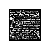 Stamperia, Thick Stencil 4.72"X 4.72", Writings Pattern (KSTDS20)