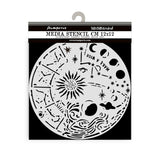 Stamperia, Thick Stencil 4.72"X 4.72", Cosmos Circle (KSTDS21)