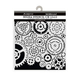 Stamperia, Thick Stencil 4.72"X 4.72", Gears Pattern (KSTDS27)