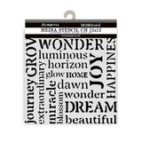 Stamperia, Stencil 4.72"X 4.72", Hidden Groves, Writings (KSTDS32)