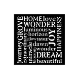 Stamperia, Stencil 4.72"X 4.72", Hidden Groves, Writings (KSTDS32)