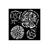 Stamperia, Thick Stencil 4.72"X 4.72", Silent Sea, Sponges (KSTDS38)