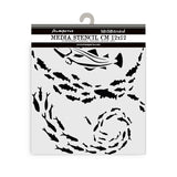Stamperia, Thick Stencil 4.72"X 4.72", Silent Sea, Fish (KSTDS40)