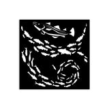 Stamperia, Thick Stencil 4.72"X 4.72", Silent Sea, Fish (KSTDS40)